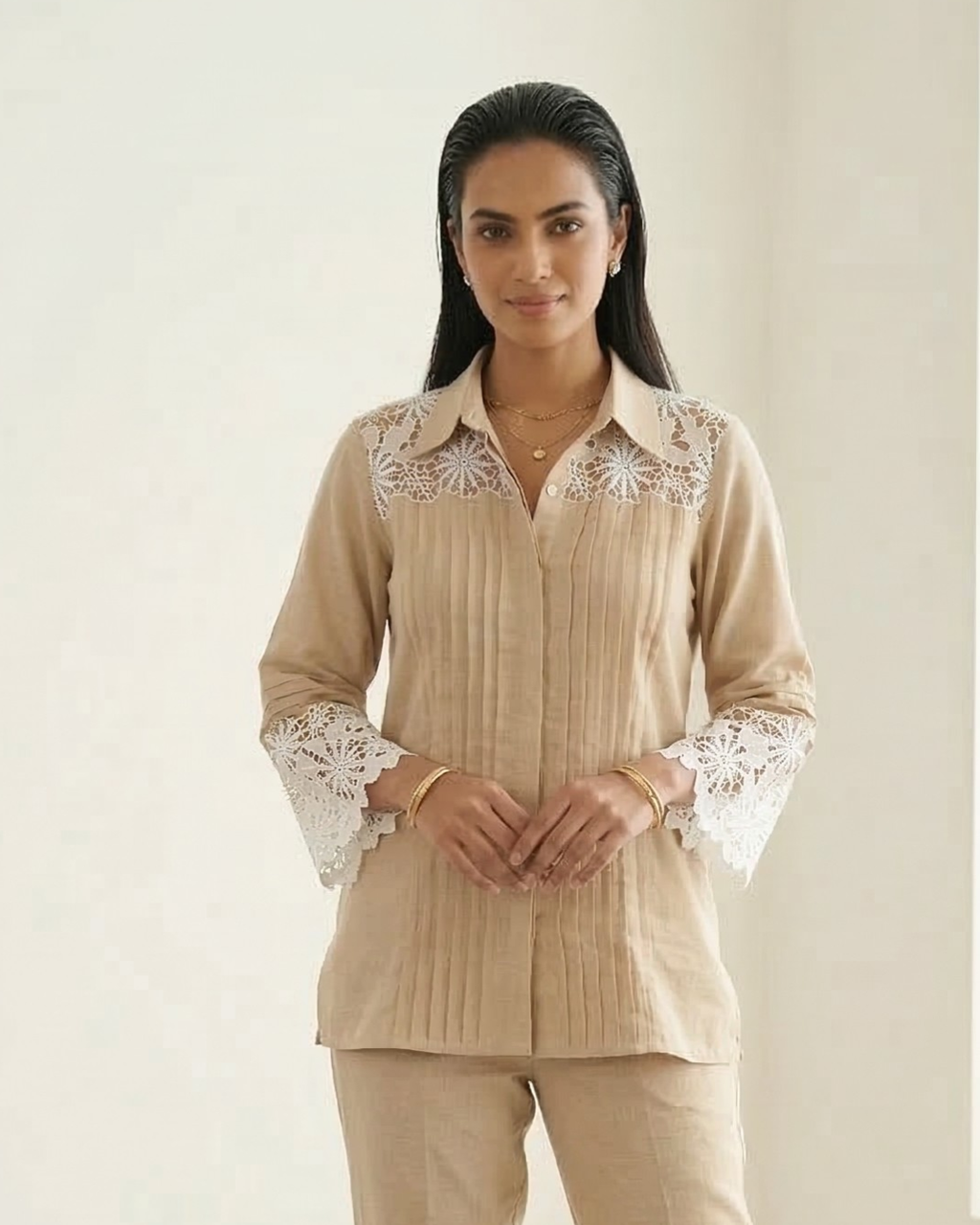 Ivory Sand Lace Set